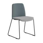 Origpic f a — Choice – Tygklädd stapelbar stol med svarta medar