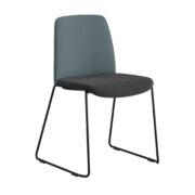 Origpic a b — Choice – Tygklädd stapelbar stol med svarta medar