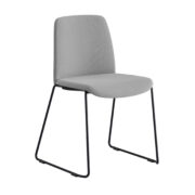 Origpic a — Choice – Tygklädd stapelbar stol med svarta medar