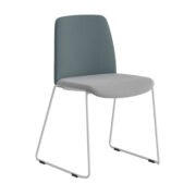 Origpic cbfb — Choice – Tygklädd stapelbar stol med vita medar