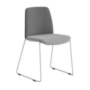 Origpic d cf d — Choice – Tygklädd stapelbar stol med vita medar