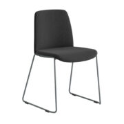 Origpic e — Choice – Tygklädd stapelbar stol med silvergrå medar