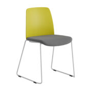 Origpic — Choice – Stol med tygsits, plastrygg och vita medar