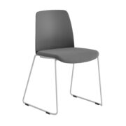 Origpic a — Choice – Stol med tygsits, plastrygg och vita medar