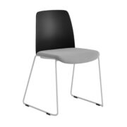 Origpic b ae — Choice – Stol med tygsits, plastrygg och vita medar