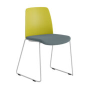 Origpic adc — Choice – Stol med tygsits, plastrygg och vita medar