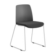 Origpic e ee — Choice – Stol med tygsits, plastrygg och vita medar