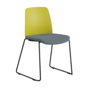 Origpic d — Choice – Stol med tygsits, plastrygg och svarta medar