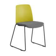 Origpic ce — Choice – Stol med tygsits, plastrygg och svarta medar