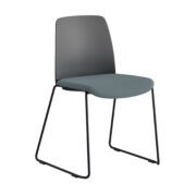 Origpic ebfcf — Choice – Stol med tygsits, plastrygg och svarta medar