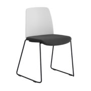 Origpic c d e — Choice – Stol med tygsits, plastrygg och svarta medar