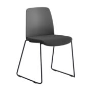 Origpic d c — Choice – Stol med tygsits, plastrygg och svarta medar