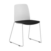 Origpic b a — Choice – Stapelbar stol med sits och rygg i plast och vita medar