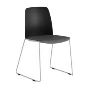 Origpic c cee — Choice – Stapelbar stol med sits och rygg i plast och vita medar