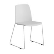 Origpic ce — Choice – Stapelbar stol med sits och rygg i plast och vita medar