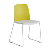 Origpic f fa b — Choice – Stapelbar stol med sits och rygg i plast och vita medar