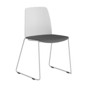 Origpic fe ab — Choice – Stapelbar stol med sits och rygg i plast och vita medar