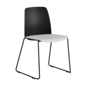 Origpic c a — Choice – Stol med tygsits, plastrygg och svarta medar