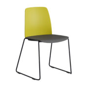 Origpic c — Choice – Stol med tygsits, plastrygg och svarta medar