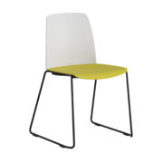 Origpic f f d — Choice – Stol med tygsits, plastrygg och svarta medar