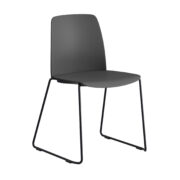 Origpic fe d — Choice – Stol med tygsits, plastrygg och svarta medar