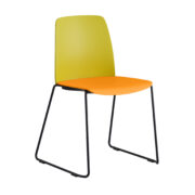 Origpic a dff — Choice – Stol med tygsits, plastrygg och svarta medar