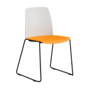 Origpic dff — Choice – Stol med tygsits, plastrygg och svarta medar