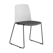 Origpic f a e — Choice – Stol med tygsits, plastrygg och svarta medar