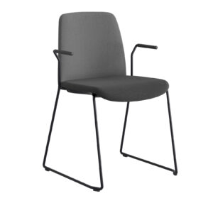 Origpic f e — Choice – Tygklädd stapelbar stol med svarta medar