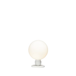 Atom bordslampa – Stilfull bordslampa i glas och metall – Vit