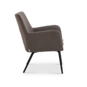 Bankeryd fåtölj – Svart stativ med grå tyg