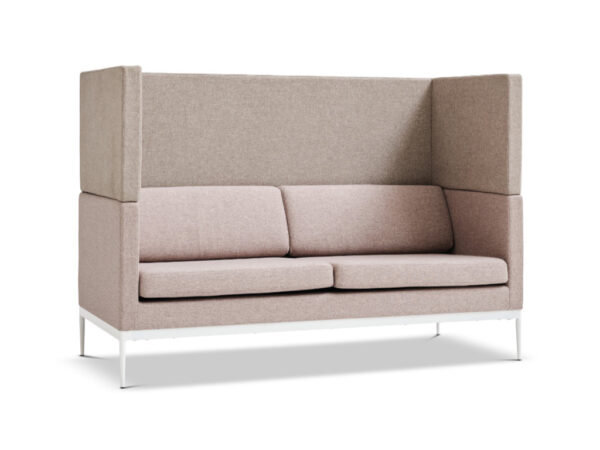 Bergamo Tyst Soffa – 3-sits med hög rygg för ljudabsorberade samtalsmiljöer