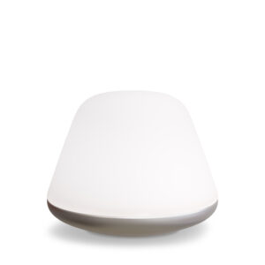 Bloom Large Bordslampa D380 – Stilfull bordslampa i glas och metall – Satin Silver