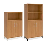 Bokhylla med delvis dörrar DNA – BOK- 2 storlekar. Från: