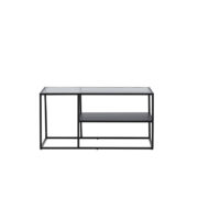 Campinas Soffbord 90 x 60 Svart med linjeglas