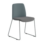 Choice – Tygklädd stapelbar stol med silvergrå medar