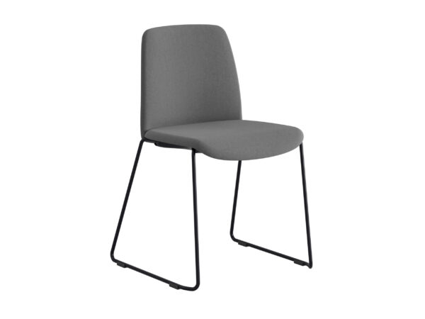 Choice – Tygklädd stapelbar stol med svarta medar