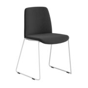 Choice – Tygklädd stapelbar stol med vita medar