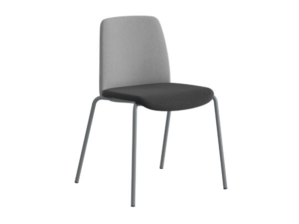 Choice – Tygklädd stol med silver stativ