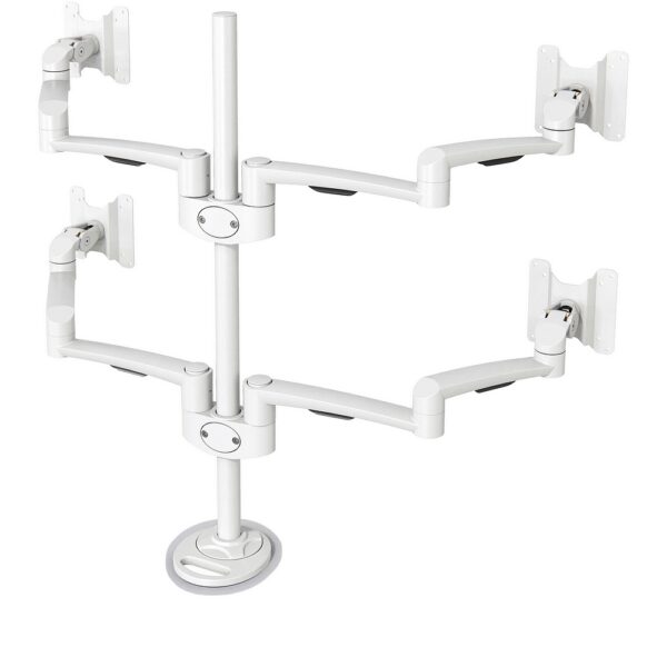 Dubbel x 2 monitorarm Oslo. Genomföringsfäste