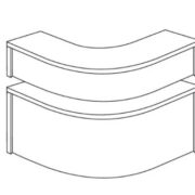Eco Receptionsdisk Hörn – 1300 × 1300 mm