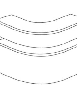 Eco Receptionsdisk Hörn – 1300 × 1300 mm