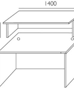Eco Receptionsdisk – Rak 1400 mm
