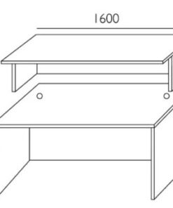 Eco Receptionsdisk – Rak 1600 mm