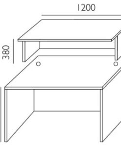 Eco Receptionsdisk rak – 1200 mm