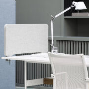 Edge ljudabsorberande bordsskärm – Toppmonterad