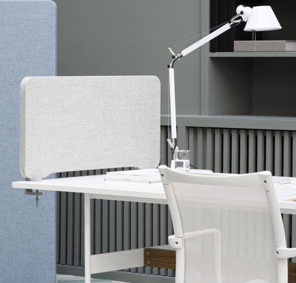 Edge ljudabsorberande bordsskärm – Toppmonterad