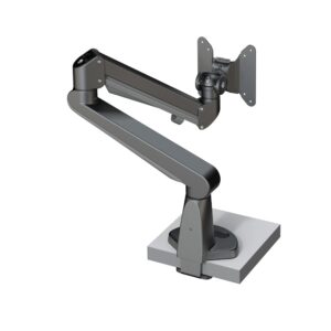 Elevate Monitor Arm 50 – Gasfjädrad monitorarm 3–8 kg | Svart, vit eller silver