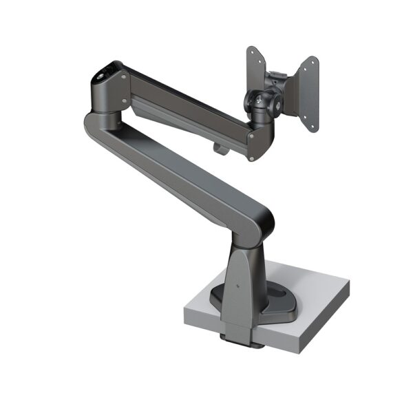 Elevate Monitor Arm 50 – Gasfjädrad monitorarm 3–8 kg | Svart, vit eller silver
