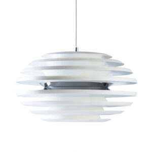 Ellipse pendel – 500 mm – Vit / krom
